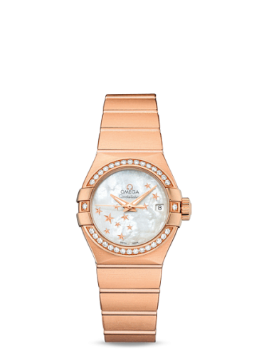 Omega Constellation Co-Axial 27 Brushed Red Gold / Diamond / MOP Stars
